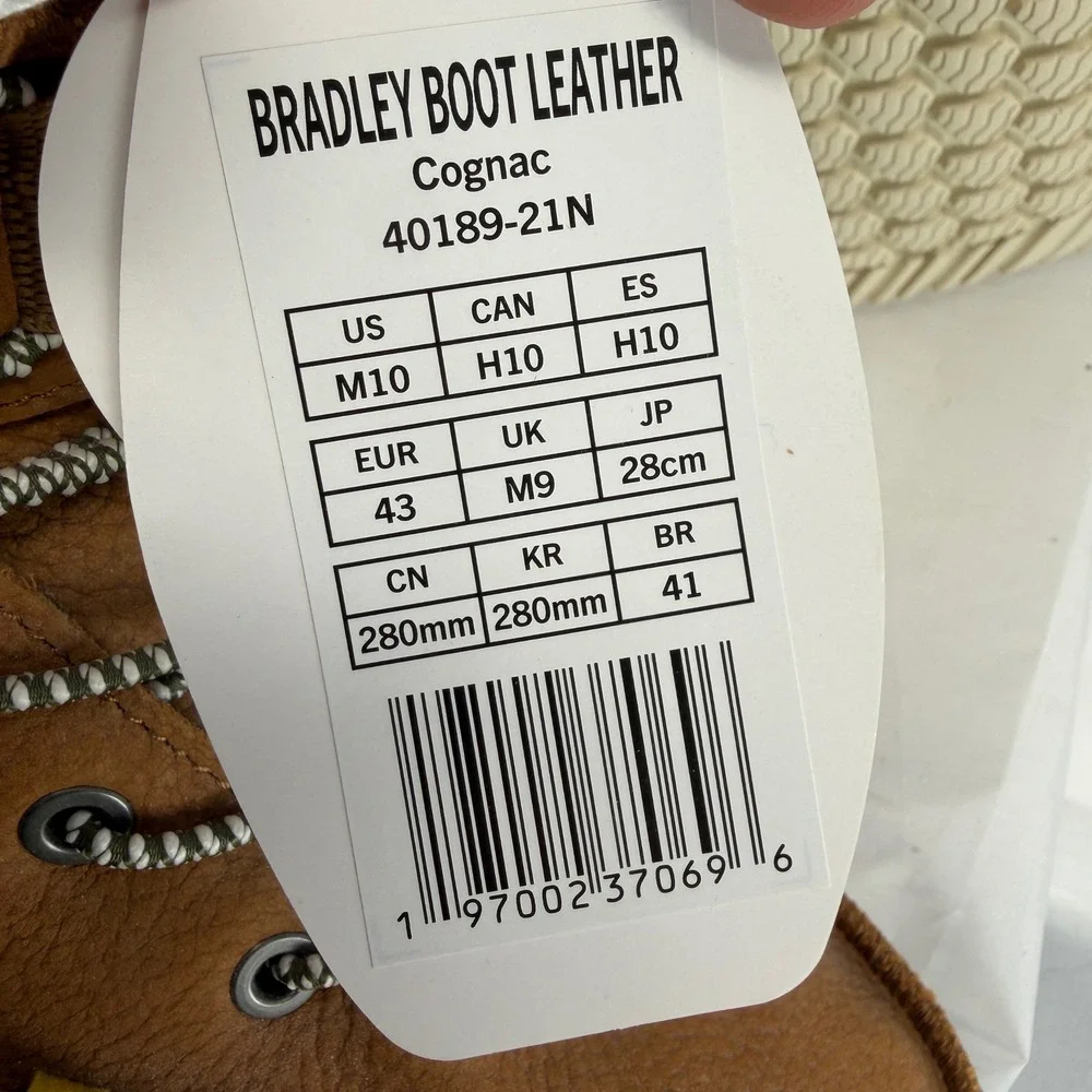 Hey Dude Bradley Boot Leather Cognac Mens 10 Water Repellent Chukka 40189-21N